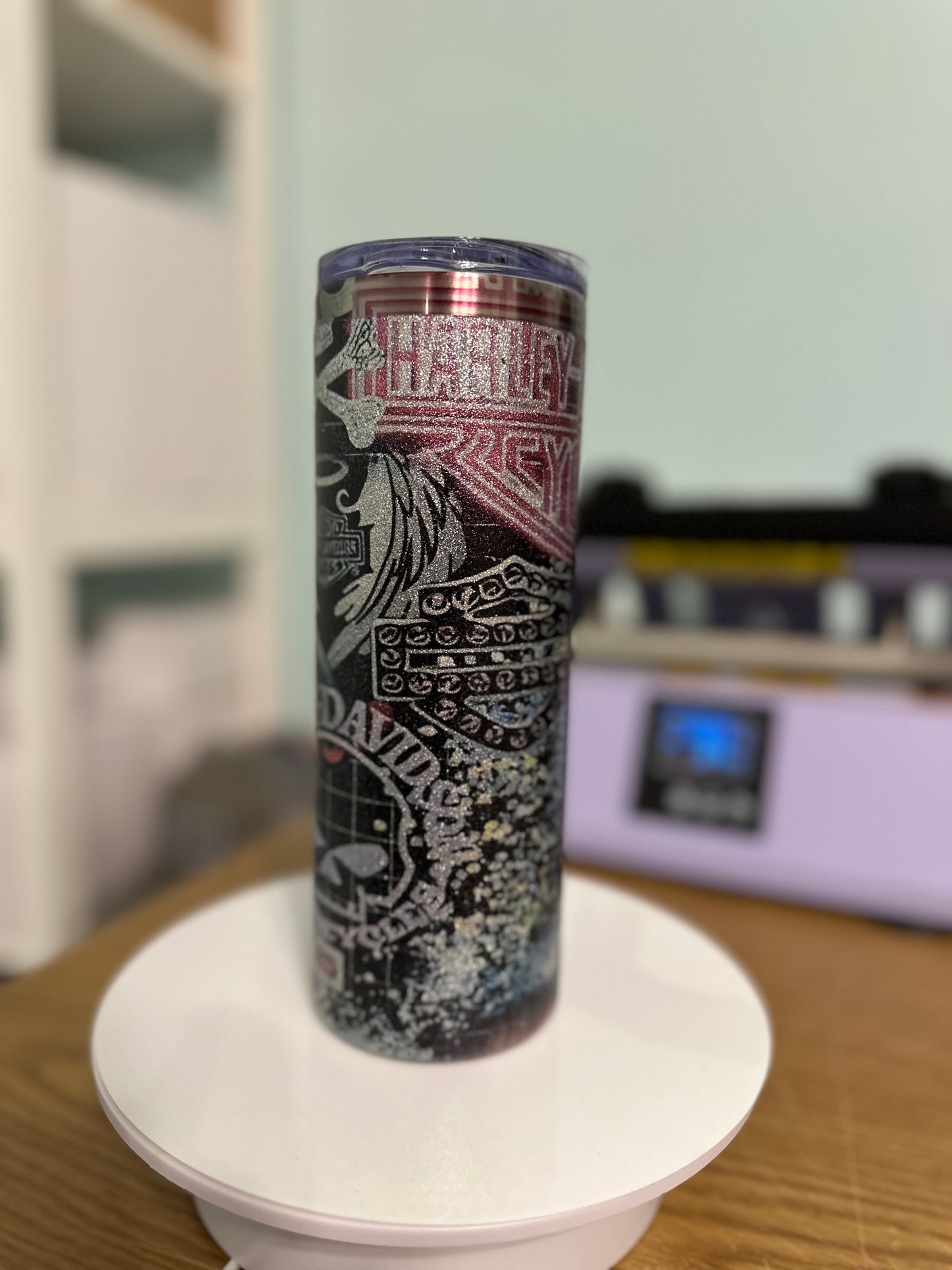 Harley Davidson Glitter Tumbler