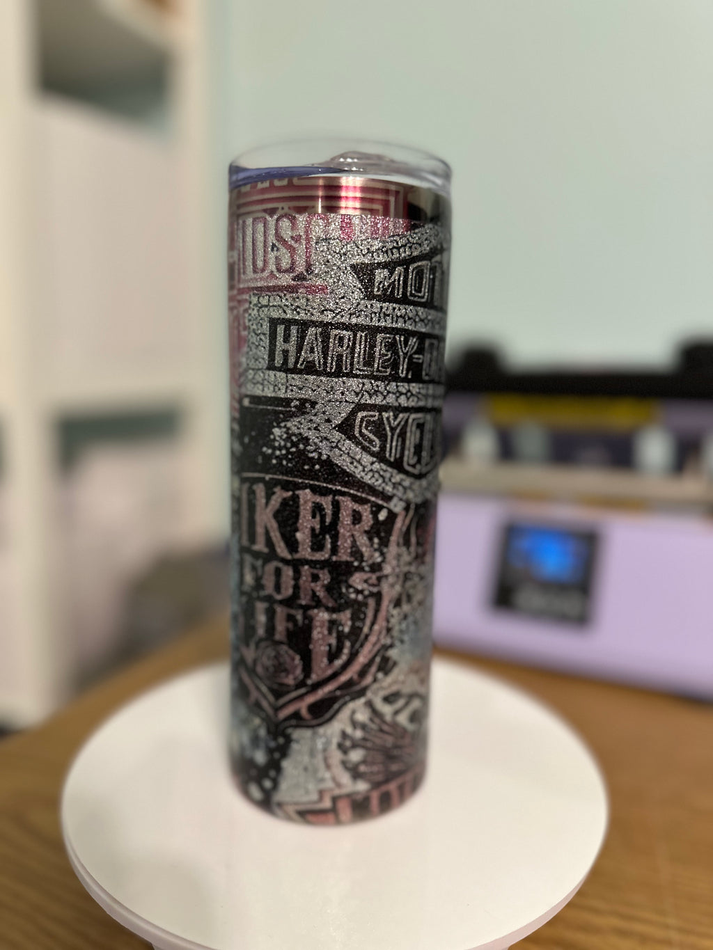 Harley Davidson Glitter Tumbler