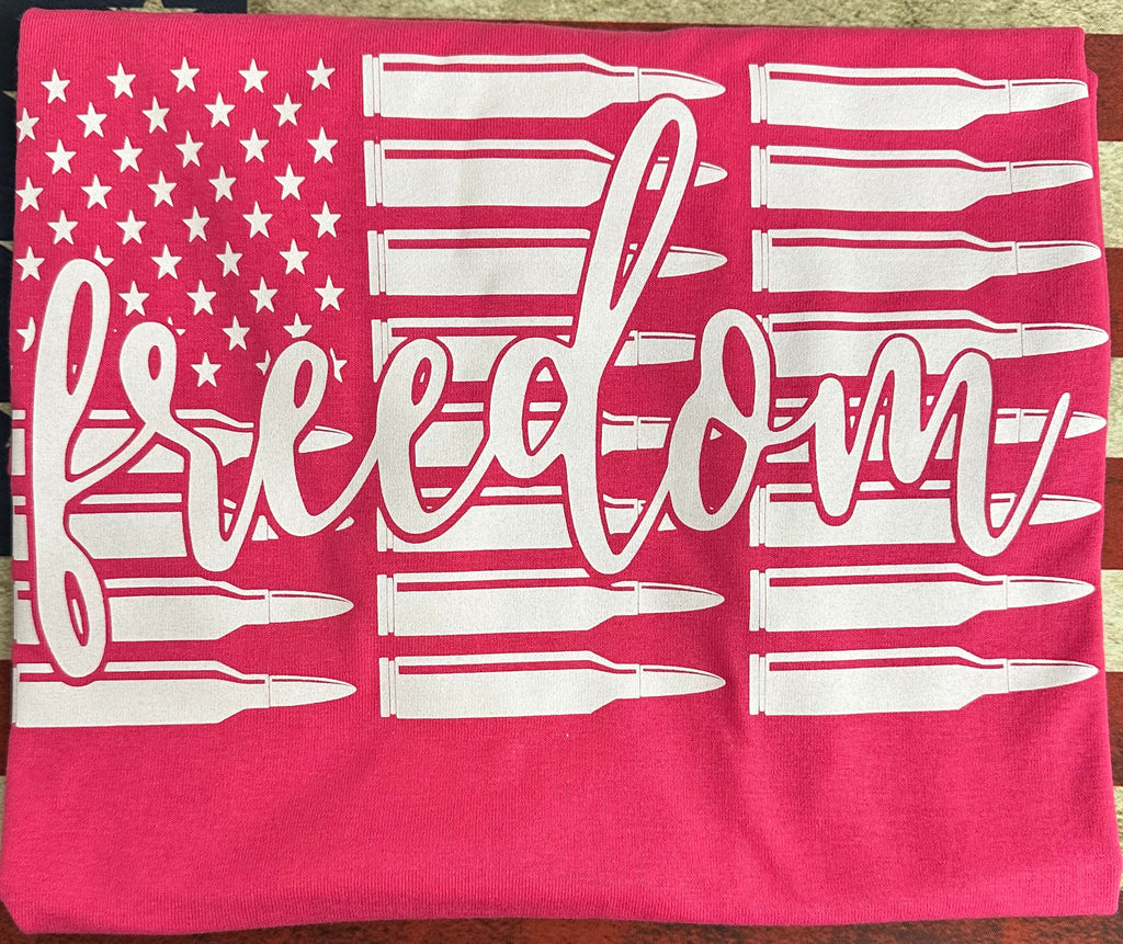 Freedom Bullet Flag Novelty Tee Shirt