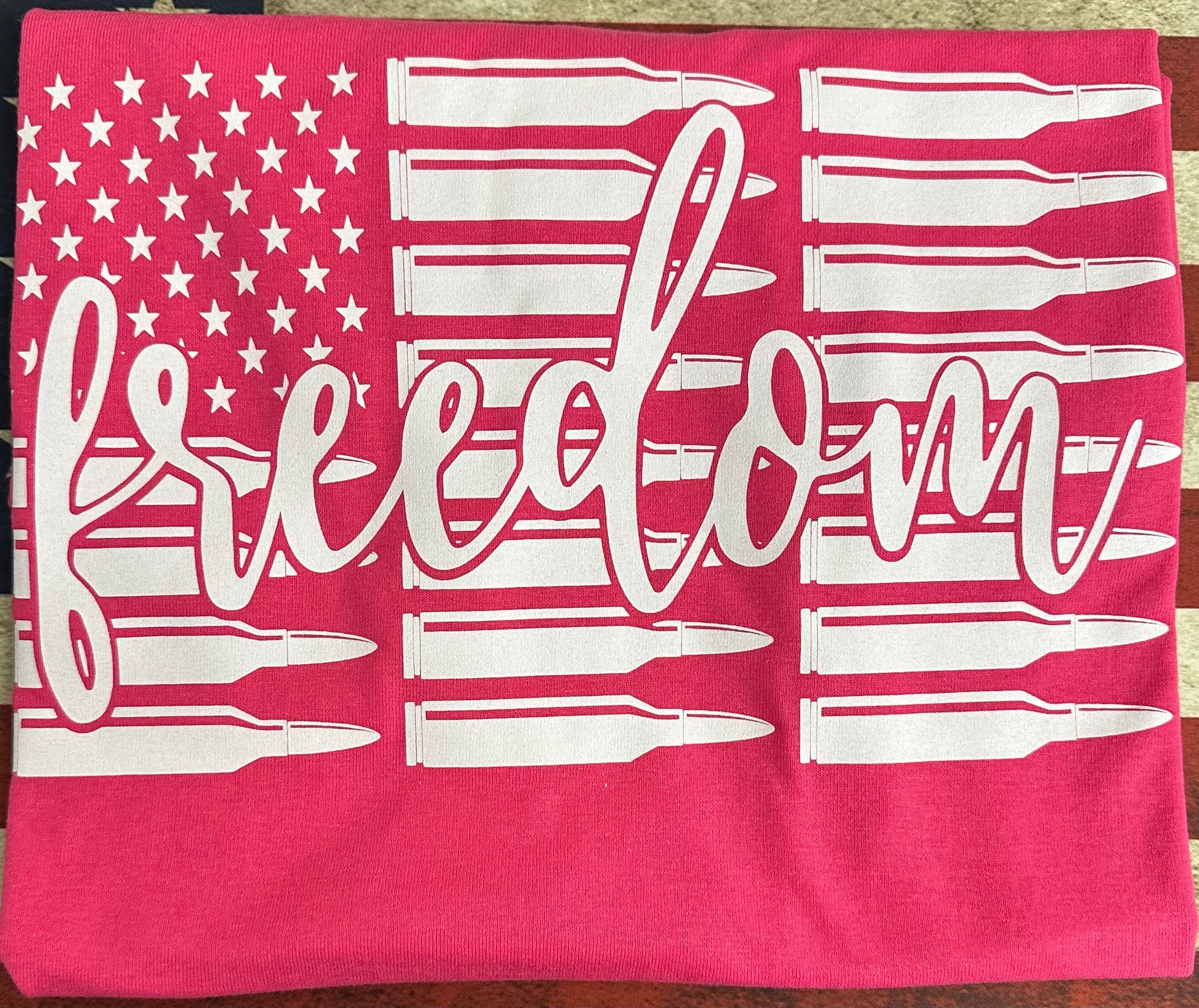 Freedom Bullet Flag Novelty Tee Shirt