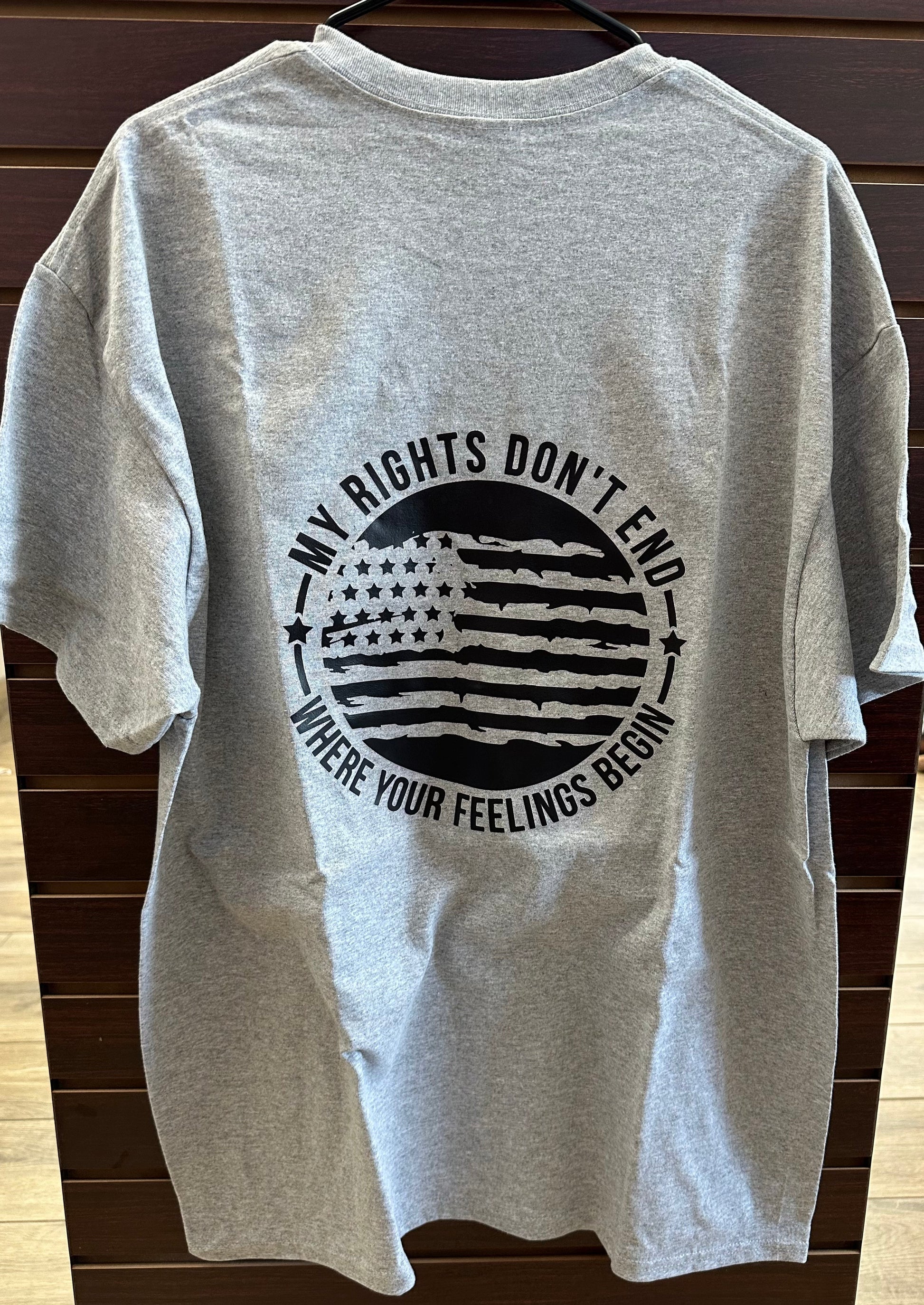 My Rights Don't End Novelty Tee Shirt