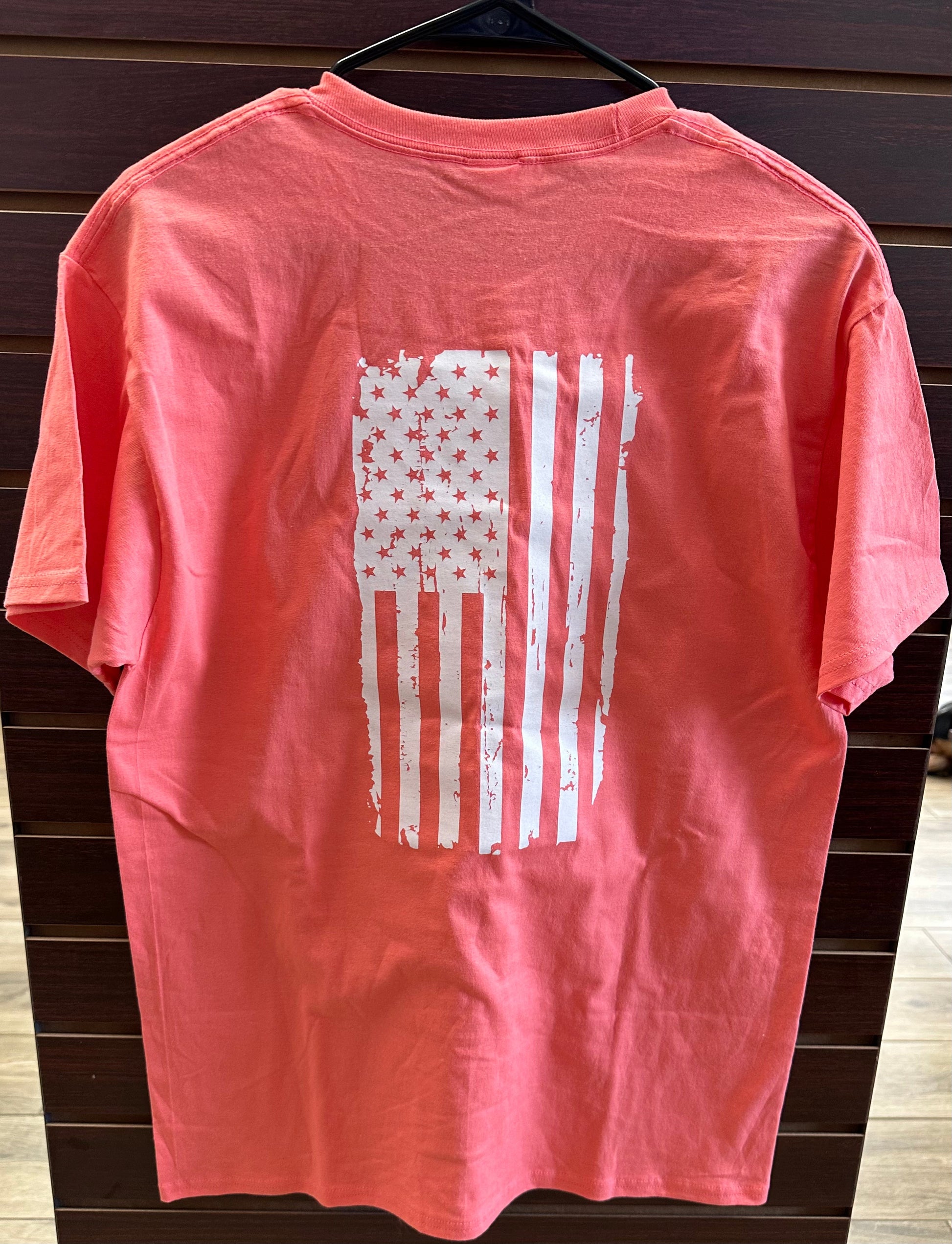 Vertical American Flag Novelty Tee Shirt