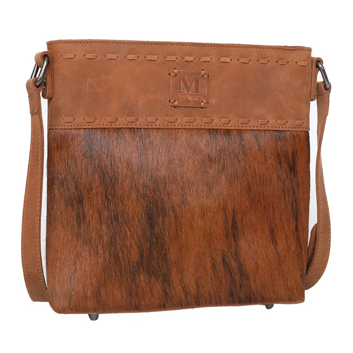 Montana West Genuine Leather Concealed Carry Crossbody Brown