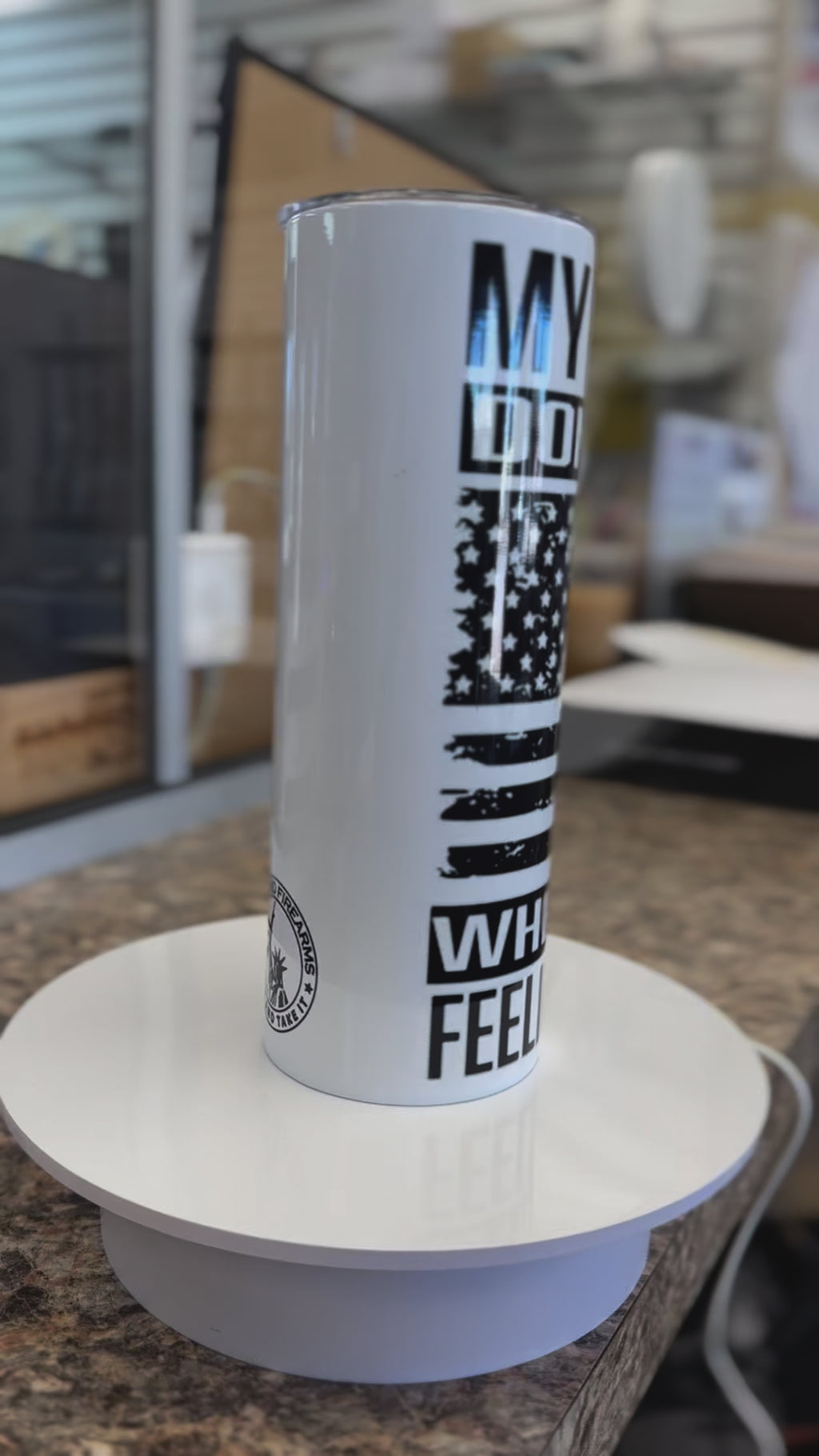 My Rights Don't End Skinny Tumbler