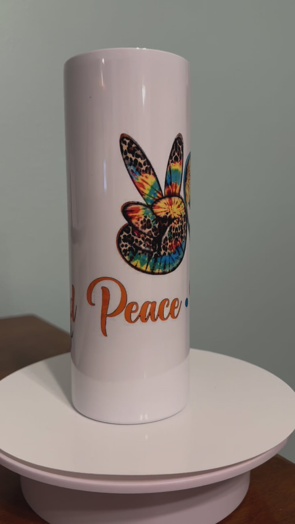 Peace Love Highland Cow Tumbler