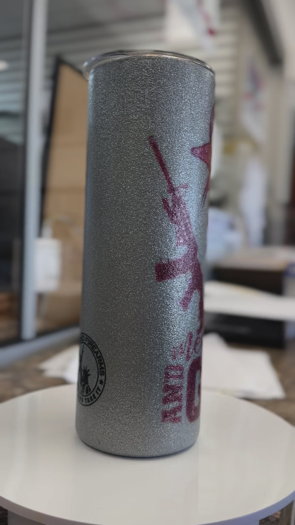 Messy Buns and Guns Skinny Tumbler