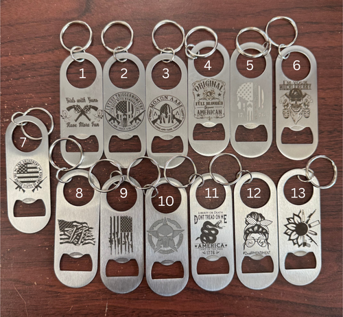 Bottle Opener Keychains - Laser Engraved